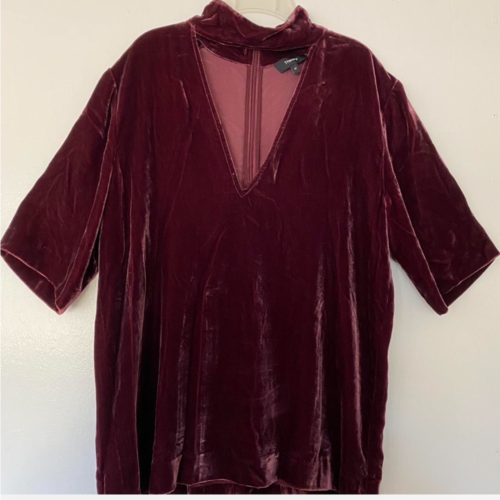 Theory Deep Burgundy Velvet Apparel